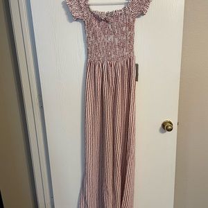 Stripes red and white jumpsuit